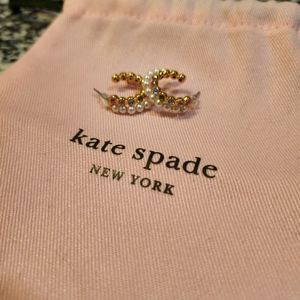 Kate Spade Double Pearl Hoops